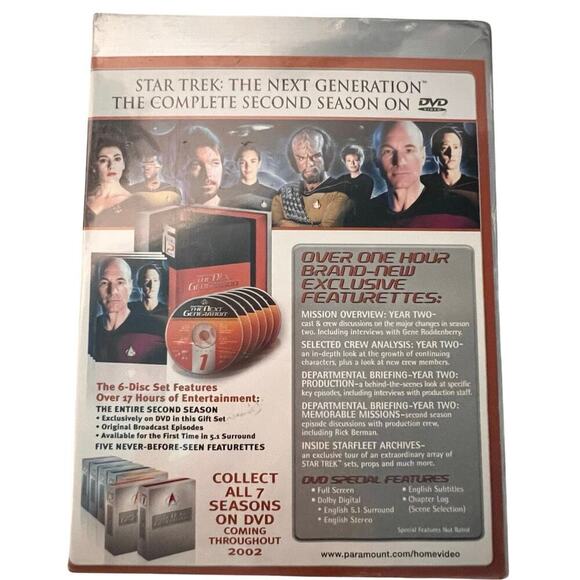 Star Trek next generation entire second season DVD set new sealed Paramount - Picture 2 of 6